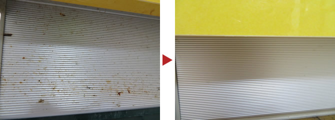 キッチン収納扉のクリーニング例（さいたま市緑区太田窪）